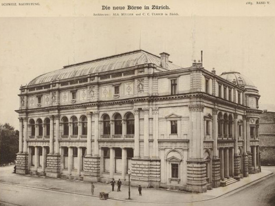 Zurich stock exchange in 1885